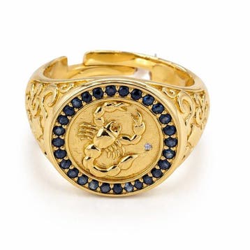 Zonder minimumprijs - Ring Verguld Saffier - Diamant - 18k, Sieraden, Tassen en Uiterlijk, Ringen, Nieuw