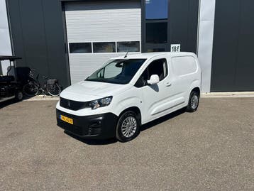 Peugeot Partner 1.5 BlueHDI Premium/airco/navi/cruise/3pers, Stof, Gebruikt, Euro 6, Wit