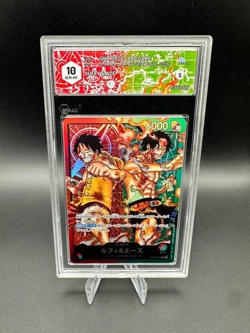 One Piece - 1 Graded card - Luffy & Ace ST30-001 Foil, Full, Nieuw