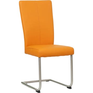 Set van 8 Leren eetkamerstoelen Dry - Toledo Mandarin, Huis en Inrichting, Stoelen, Ophalen of Verzenden, Nieuw, Leer