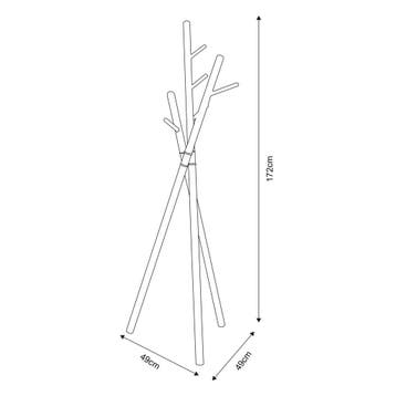 Kapstok Laerdal kledingrek 172x49x49 cm wit en houtkleurig [, Verzenden, Nieuw