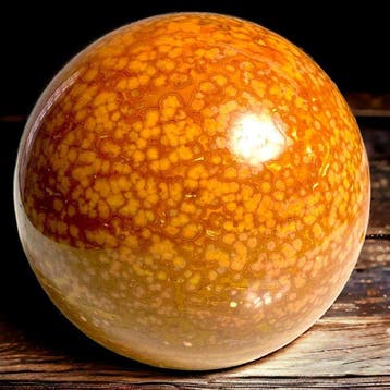 Leuke Carving Sphere - Diaspro Orbicolare - Hoogte: 113 mm -