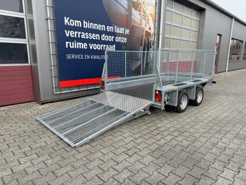 Machinetransporter met lange klep en loofrekken! Opruiming!, Auto diversen, Aanhangers en Bagagewagens, Nieuw