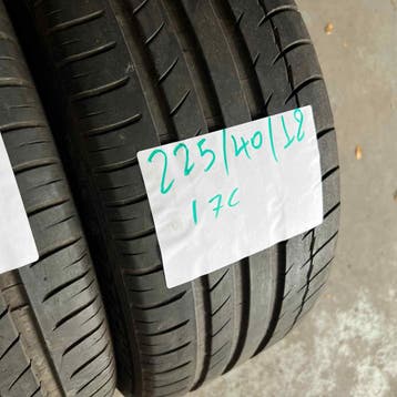 2 x Michelin 225-40-18 Zomerbanden 6,5mm, 18 inch, Gebruikt, Ophalen of Verzenden, Band(en)