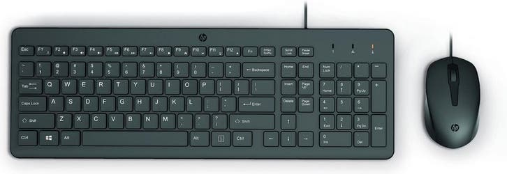 HP 150 - toetsenbord en muis set - QWERTY - Engels - zwart, Computers en Software, Toetsenborden, Verzenden