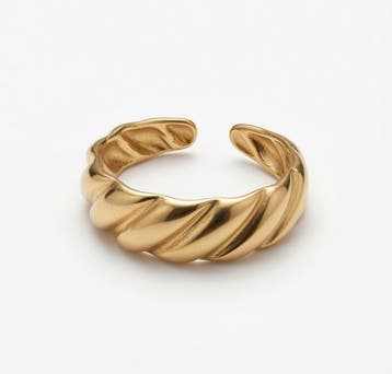 Goud-Stijl Vergulde Croissant Ring Sieraden, IJzer of Staal, Nieuw, Ophalen of Verzenden, Dame of Heer
