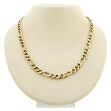 Gouden Figaro schakelketting, Ophalen of Verzenden, Gebruikt, Overige kleuren, Goud