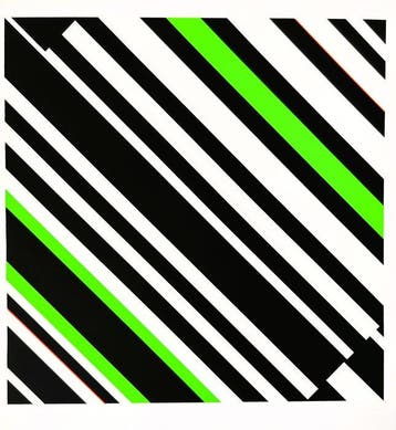 Günter Fruhtrunk (1923-1982) - Grün im Quadrat² (1973), Antiek en Kunst