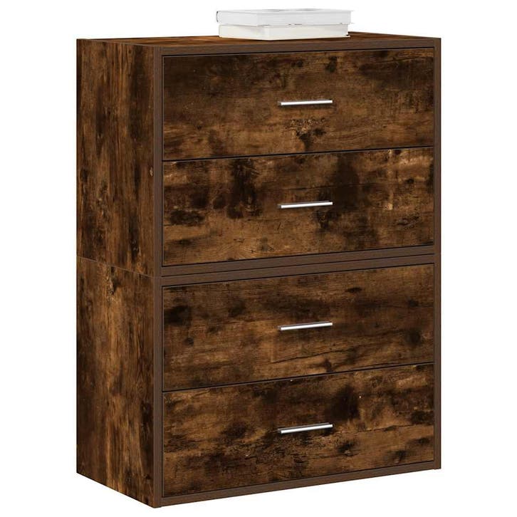 vidaXL Kasten met 2 lades 2 st 60x31x40 cm bewerkt hout, Kinderen en Baby's, Kinderkamer | Commodes en Kasten, Nieuw, Verzenden