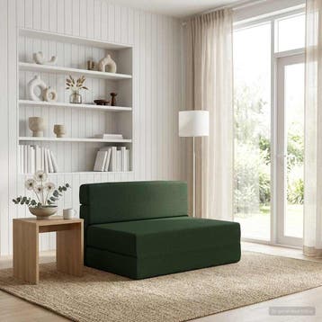 vidaXL Vouwbare Bankbed Donkergroen 70 x 72 x 60 cm Stof, Verzenden, Nieuw, Stof, Minder dan 150 cm