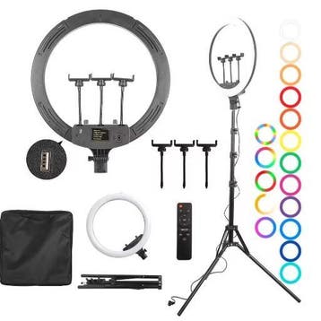 18 Inch 45 cm RGB Ringlicht met Statief Dimbaar, Verzenden, Nieuw