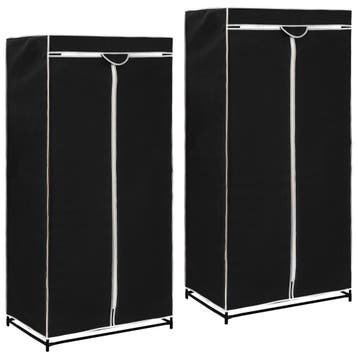 Kledingrek set 75x160cm - Zwart | Tweedekansje | OP=OP, Huis en Inrichting, Kasten | Kledingkasten, Overige materialen, Gebruikt