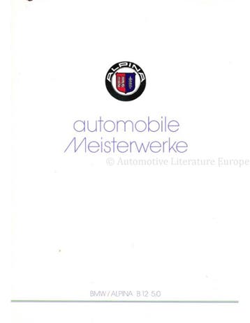 1989 BMW ALPINA B12 5.0 BROCHURE DUITS, Nieuw, Author