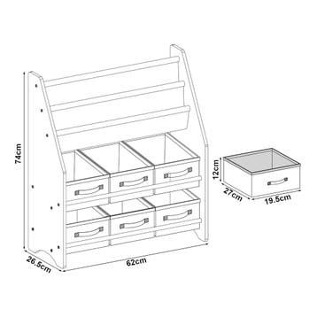 [en.casa] Kinderrek Ponteceso 74x62x26,5 cm eenhoornmotief, Verzenden, Nieuw