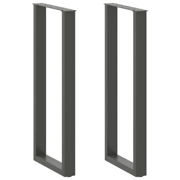 vidaXL Bartafelpoten 2 st U-vormig 50x(110-111) cm staal, Huis en Inrichting, Tafelonderdelen, Verzenden, Nieuw