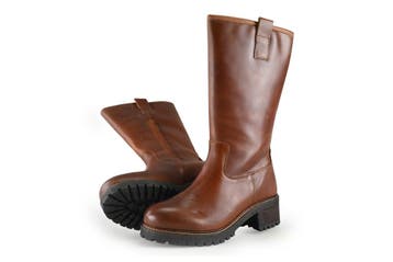 Mysa Laarzen in maat 39 Cognac, Kleding | Dames, Schoenen, Hoge laarzen, Overige kleuren, Verzenden, Zo goed als nieuw