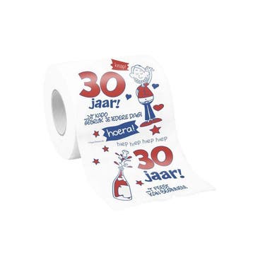 Wc papier 30 jaar man, Verzenden, Nieuw, Feestartikel