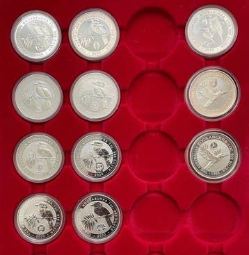 Australië. Elizabeth II. 1 Dollar 1996/2000, Kookaburra 11 x