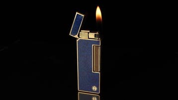 Dunill - Lapis Lazuli Pattern Rollagas Lighter - Aansteker -, Nieuw