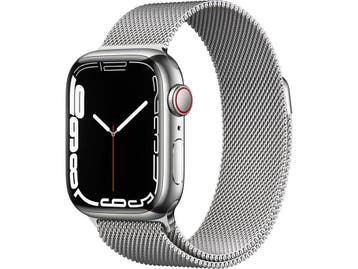 Apple Watch Series 7 - 41mm - Roestvrij staal - Zilver - GPS, Verzenden, Zo goed als nieuw, Apple