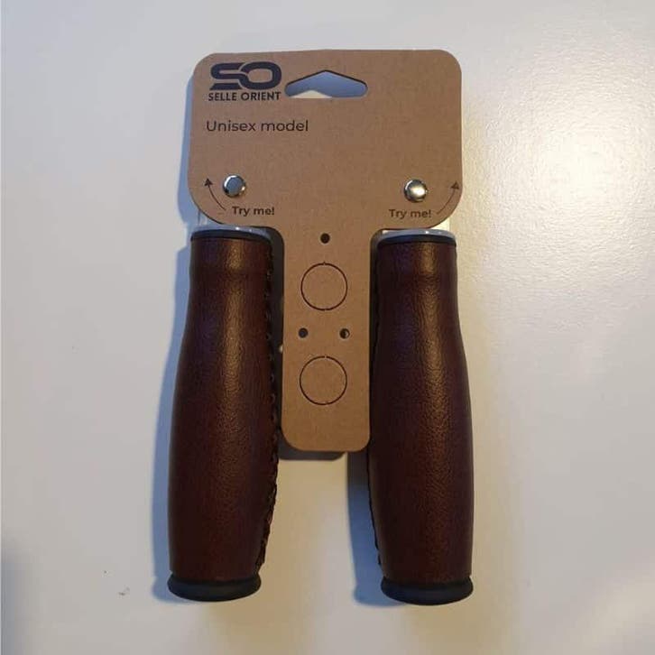 Handvatten lederlook bruin, Fietsen en Brommers, Fietsonderdelen, Nieuw, Verzenden
