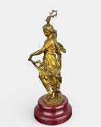 Duchoiselle (XIX-XX) - sculptuur, La Dance - 36 cm - Verguld, Antiek en Kunst, Antiek | Keramiek en Aardewerk