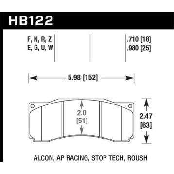 Hawk Stoptech ST-60 Caliper DTC-60 Race Brake Pads, Auto-onderdelen, Ophalen of Verzenden, Nieuw
