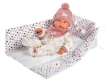 Llorens pop Nica met slaapzak - 40cm (Poppen 37- 45 cm), Ophalen of Verzenden, Nieuw