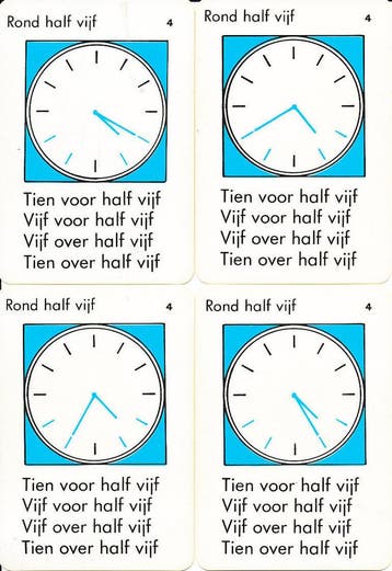 Kwartet klok kijken 4 Blauw (zie omschrijving), Verzenden, Nieuw