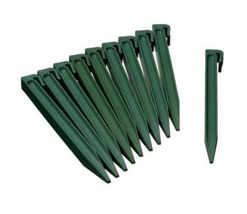 Grondpennen Kunststof Groen Voor Borderrand 15 cm - Zakje 10, Verzenden, Nieuw