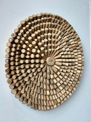 Ronde wanddecoratie sticks -  50 cm, Huis en Inrichting, Ophalen of Verzenden, Nieuw
