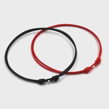 Verstelbaar Zwart Rood Touw Enkelbandje - Zomerse Barefoot A, Verzenden, Nieuw