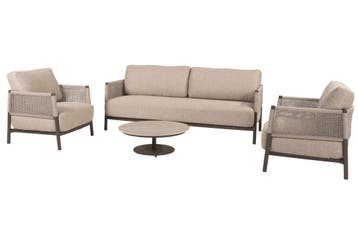 4SO Savanne/Boaz stoel-bank loungeset - Terre, Verzenden, Nieuw, Rvs, Loungeset