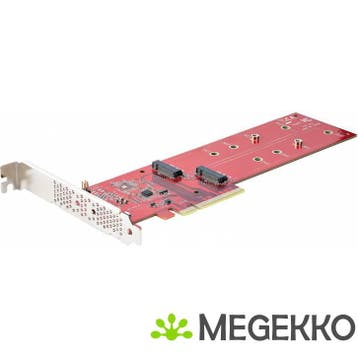 StarTech.com Dual M.2 PCI Express SSD Adapter Kaart, PCIe x8, Verzenden, Nieuw, Startech