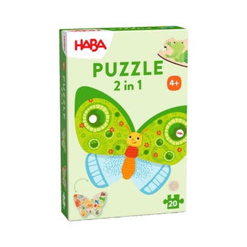 Haba puzzel dieren 2-in-1 Vlinder k van €19,99 voor €9,99, Ophalen of Verzenden, Nieuw