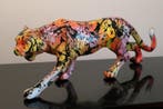 RichART - Panthère multicolore graffiti, Antiek en Kunst