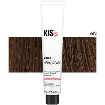 KIS Kappers – Kera Cream Color Haarverf – 6N : Donkerblond, Verzenden, Nieuw
