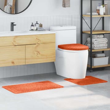 vidaXL Antislip Badmat Set 3 st Oranje 50 x 80 cm PP, Verzenden, Nieuw, Oranje