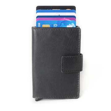 Figuretta Leren Cardprotector RFID Compact - Zwart, Overige merken, Verzenden, Zwart, Nieuw