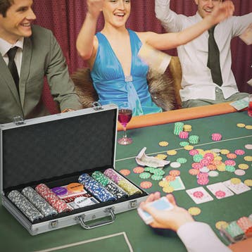 Complete Poker Koffer Set met Chips, Kaarten, Dobbelstenen e, Verzenden, Nieuw