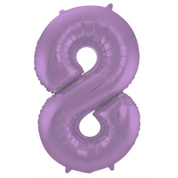 Folie Ballon cijfer 8 Metallic Paars 86 cm, Hobby en Vrije tijd, Feestartikelen, Verzenden, Nieuw, Versiering, Verjaardag
