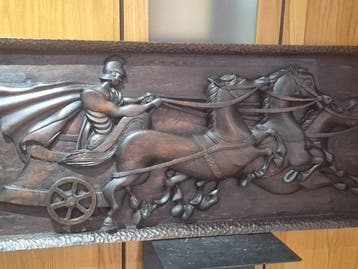 Altaarstuk - Hout - 1930-1940 - Houten retabelsculptuur