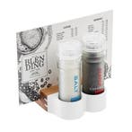 Oacklux Menukaart- en Peper- & Zouthouder Wit - Eiken, Nieuw in verpakking