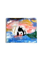 DALT (1986) - DALT - BAD RAT - Œuvre originale unique sur, Antiek en Kunst