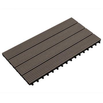 vidaXL Terras Tegel 6 st Donkerbruin 60 x 30 cm WPC, Doe-het-zelf en Verbouw, Verzenden, Nieuw