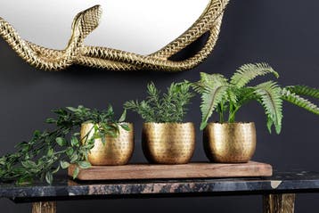 Set van 3 kommen ORIENT 45cm goud met dienblad massief, Ophalen of Verzenden, Nieuw