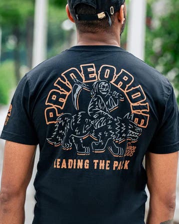 PRIDEorDiE LEADING THE PACK T-shirt Zwart, Ophalen of Verzenden, Nieuw