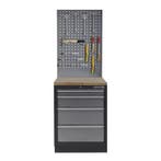 Werkplaatskast met vier laden, hardhouten werkblad +, Ophalen of Verzenden, Nieuw