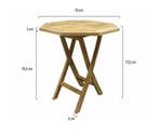 Klaptafel 70 cm achtkantig teak, Ophalen of Verzenden, Nieuw, Teakhout