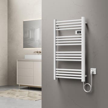 pro.tec Handdoekradiator Follo elektrisch 96x54x4,3 cm wit, Verzenden, Nieuw
